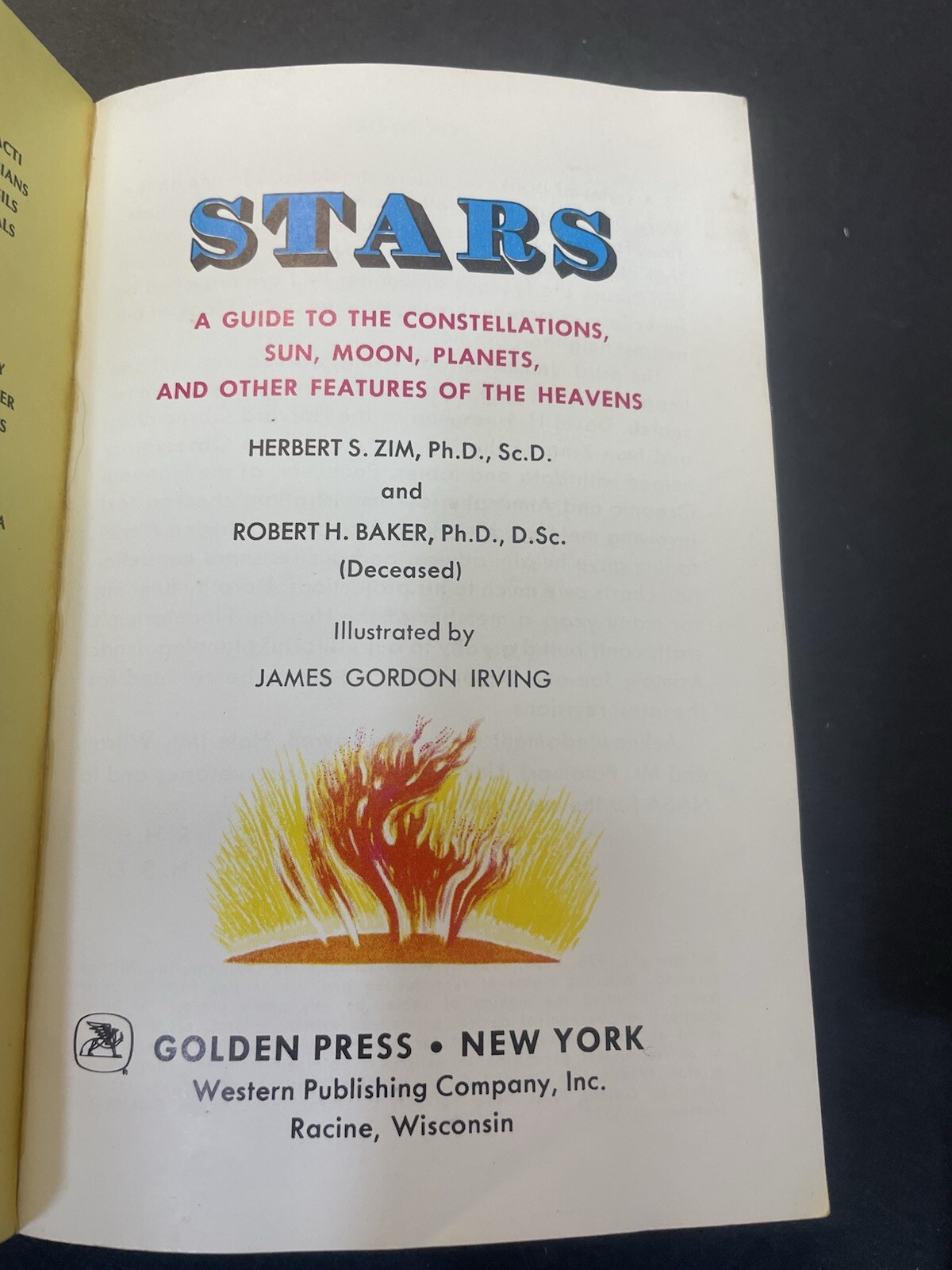 STARS A Golden Nature Guide Zim & Baker 1975 Revised Vintage