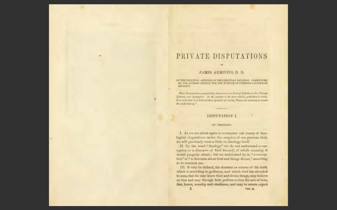 The Works of James Arminius, 1853 Edition, 3 VOLUME E-Book Set on CD-ROM