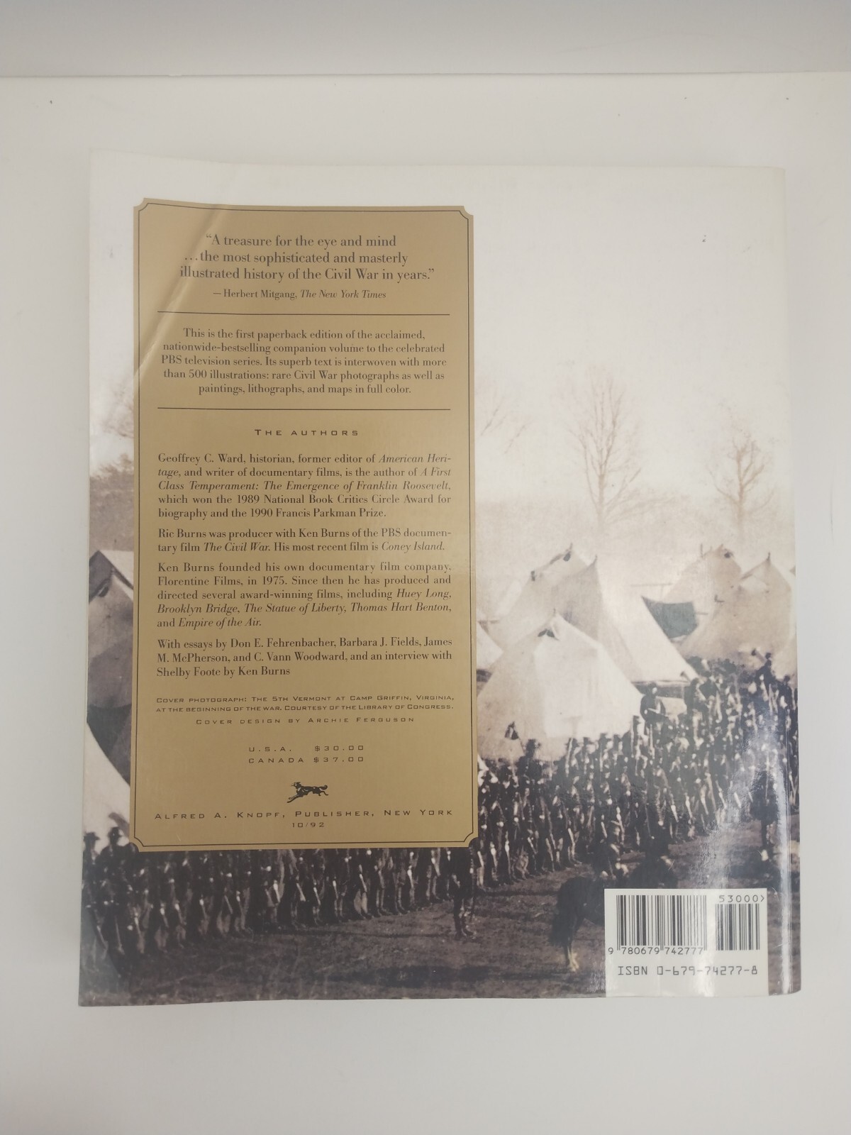 The Civil War : An Illustrated History by Ric Burns, Geoffrey C. Ward Ken Burns