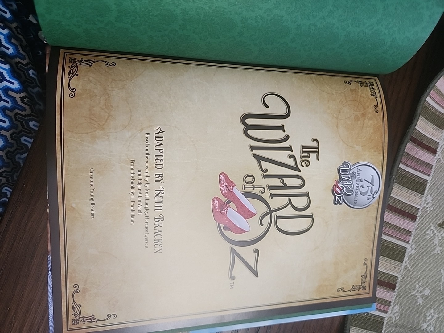 The Wizard Of Oz 75th Anniverary Adapted By Beth Bracken 2013 Capstone Young