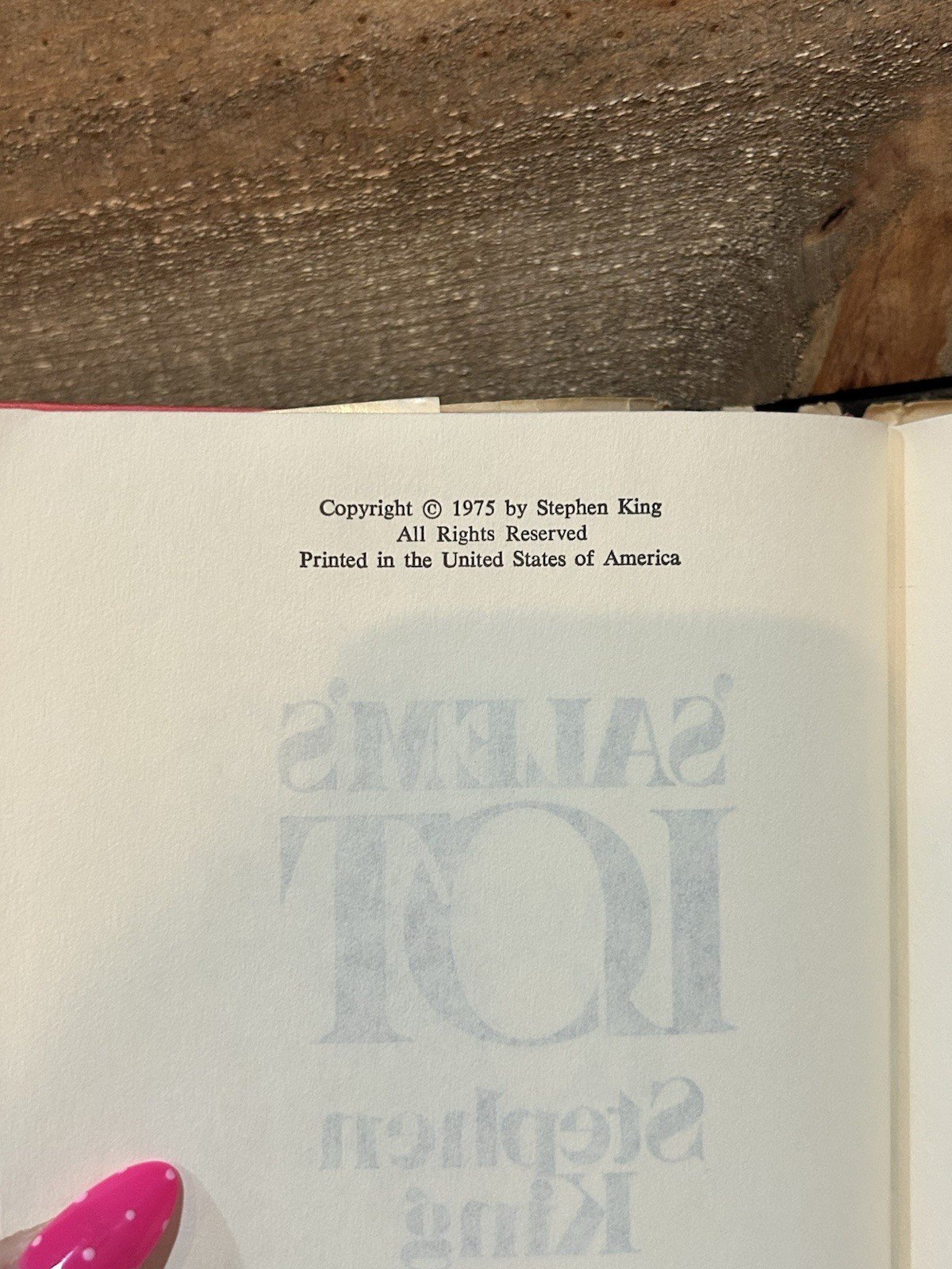 SALEM’S LOT by Stephen King (1975, Hardcover) Book Club Editition