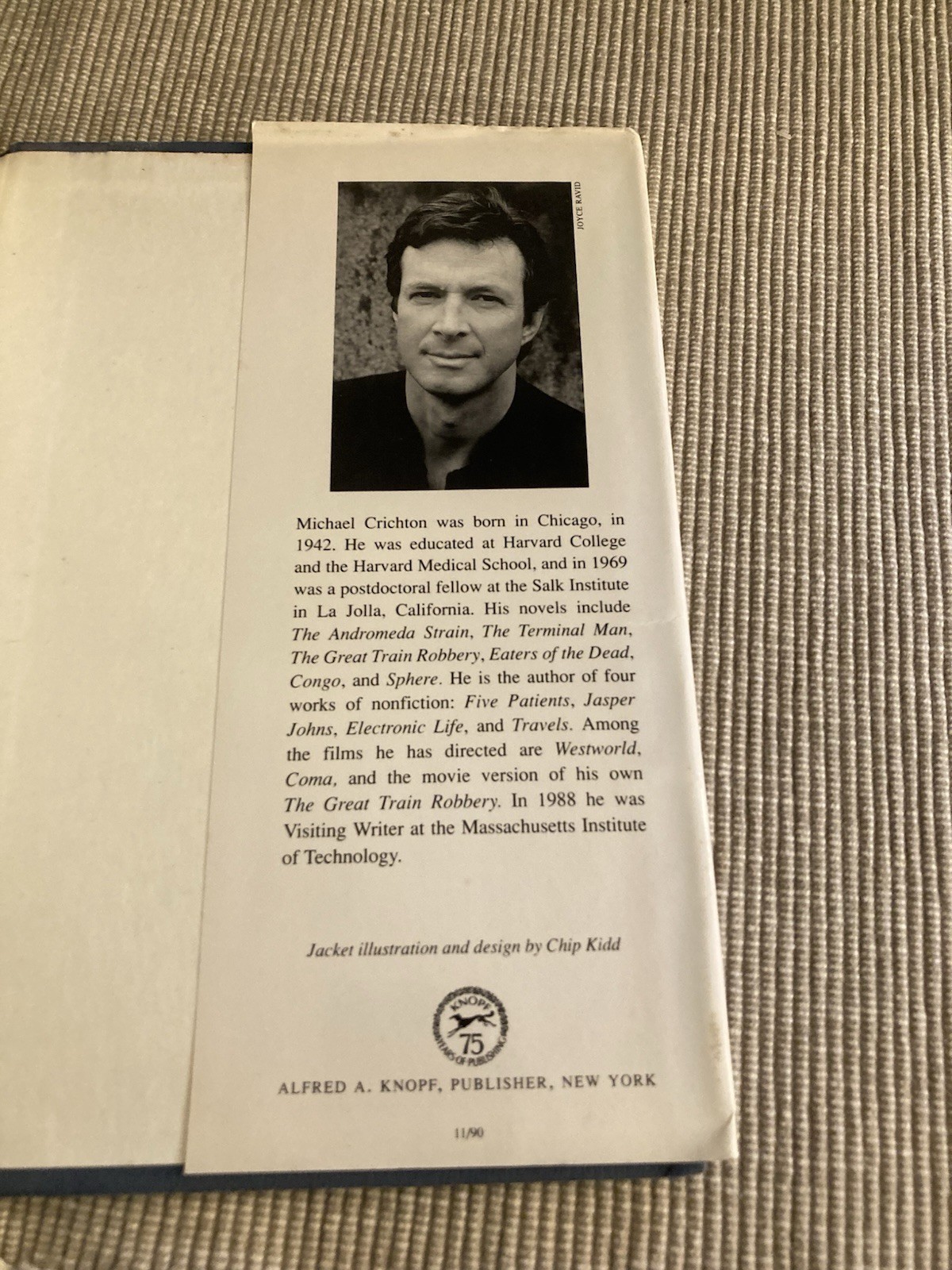 Jurassic Park by Michael Crichton – 1st Edition, 5th Print Hardcover! – GOOD!