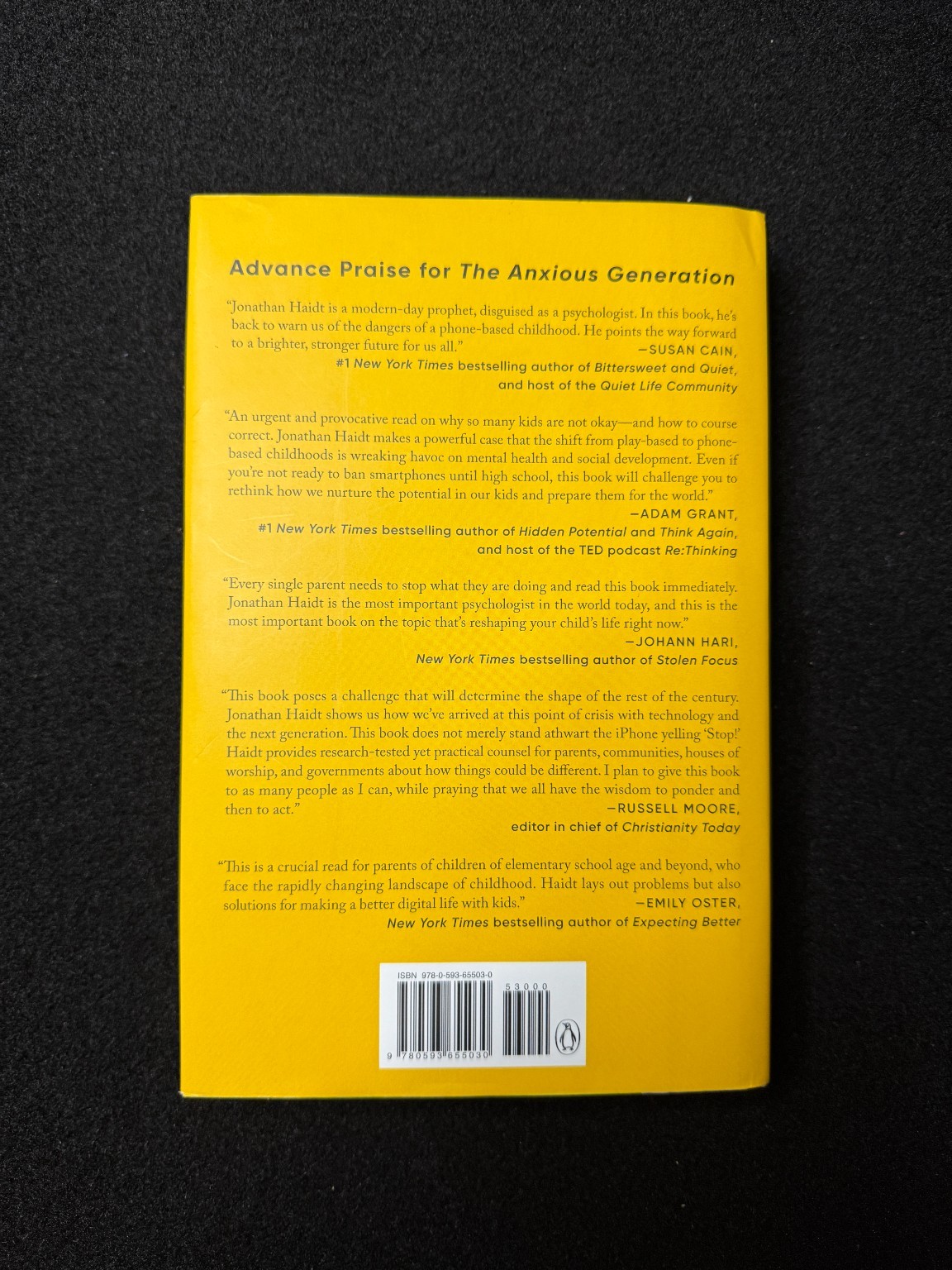 The Anxious Generation Jonathan Haidt 2024 Hardcover Psychology Mental Health
