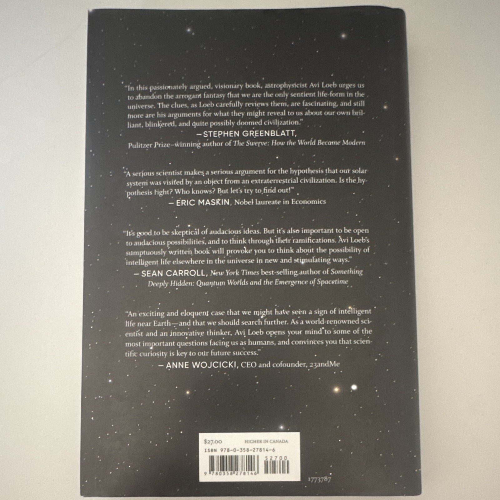 Extraterrestrial: The First Sign of Intelligent Life Beyond Earth Avi Loeb PB