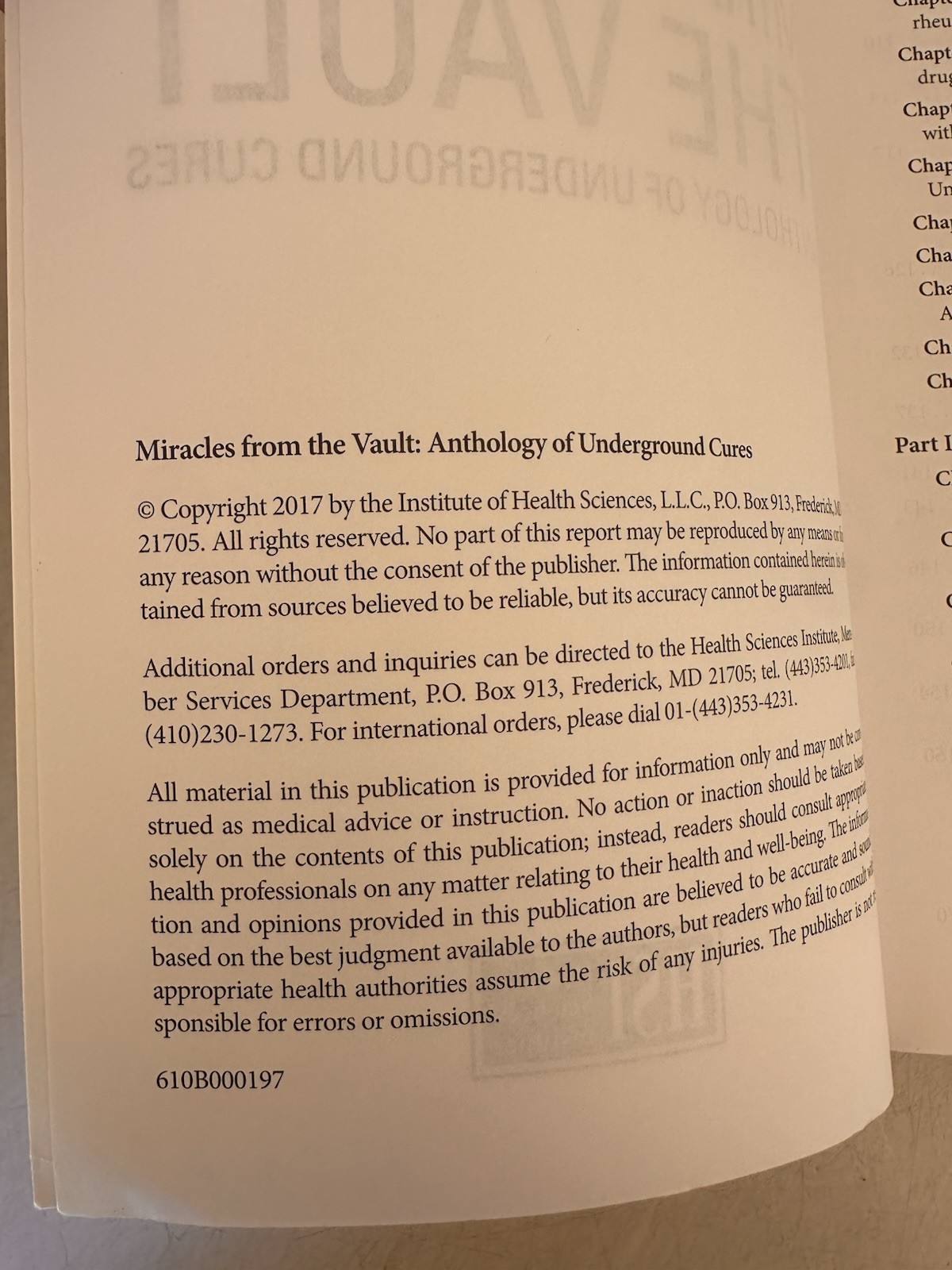 Miracles from the Vault by HSI 2017 Paperback Book Health Science Current Events