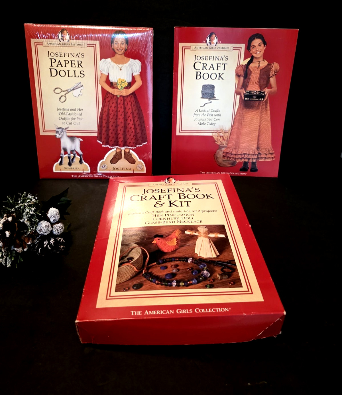 Pleasant Company Josefina Craft Kit w Pastimes Craft Book & SEALED Paper Dolls