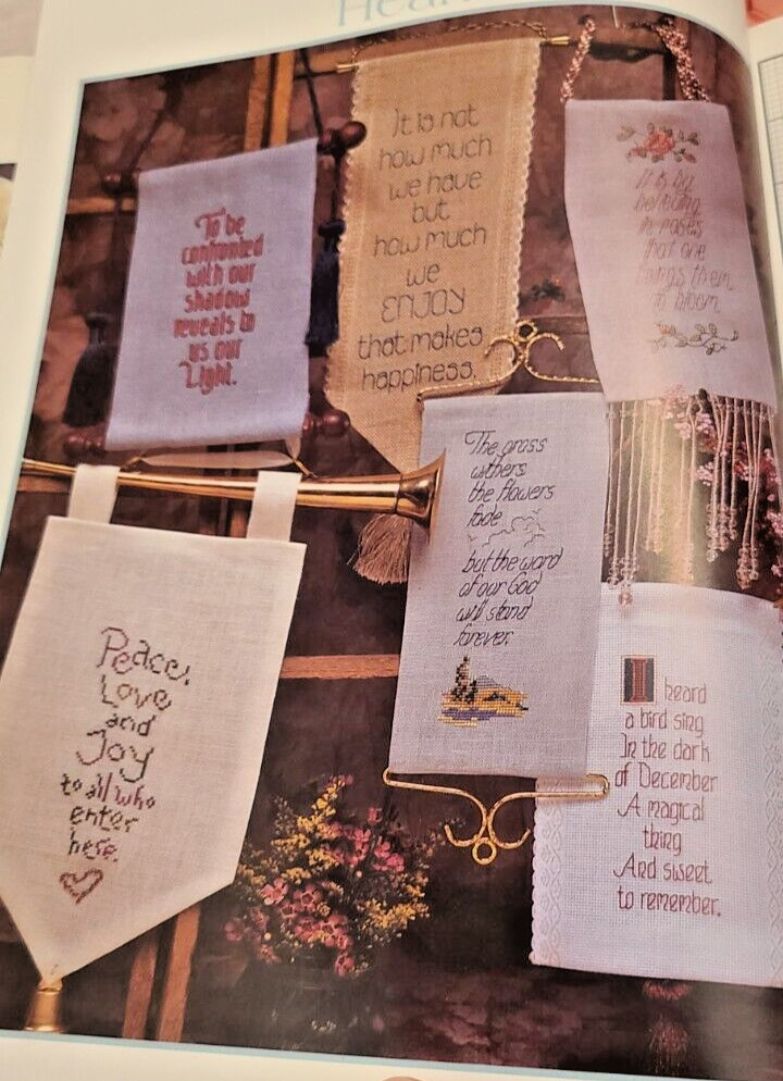 555 LITTLE SAYINGS IN CROSS-STITCH by Marie Barber Hardcover Book 128 Pages