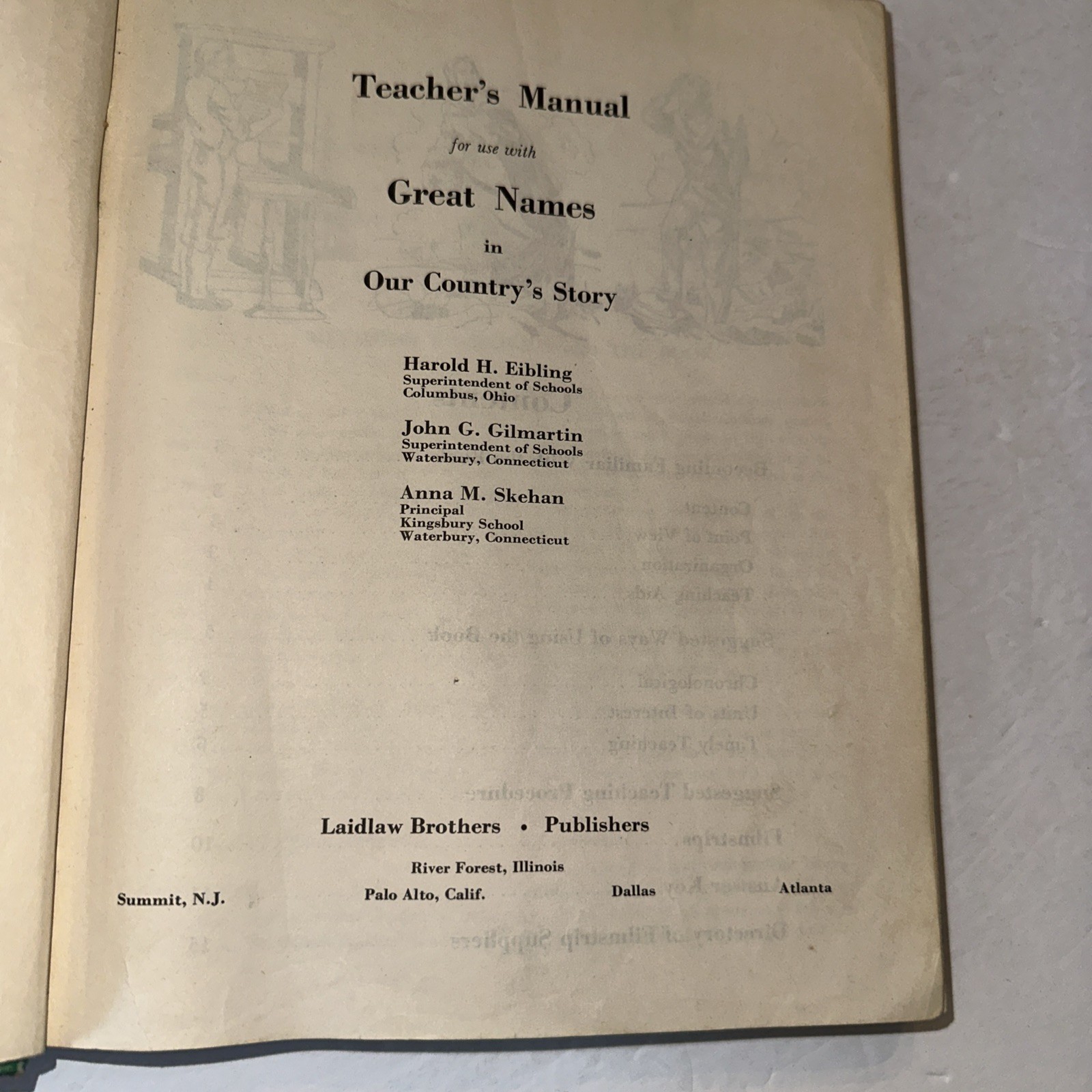 VTG Great Names in Our Country’s Story Eibling Gilmartin Skehan Teachers Manual