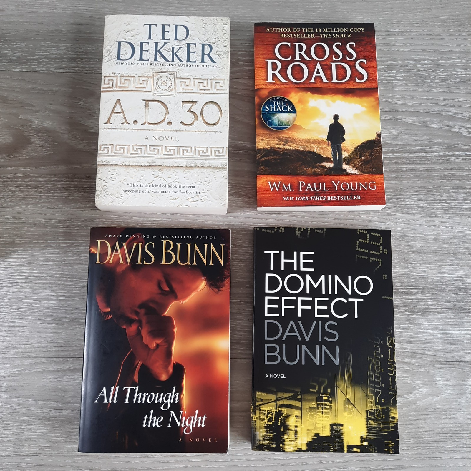 Christian Fiction Lot of 10 Trade Paperbacks Ted Dekker Wm. Paul Young Davis