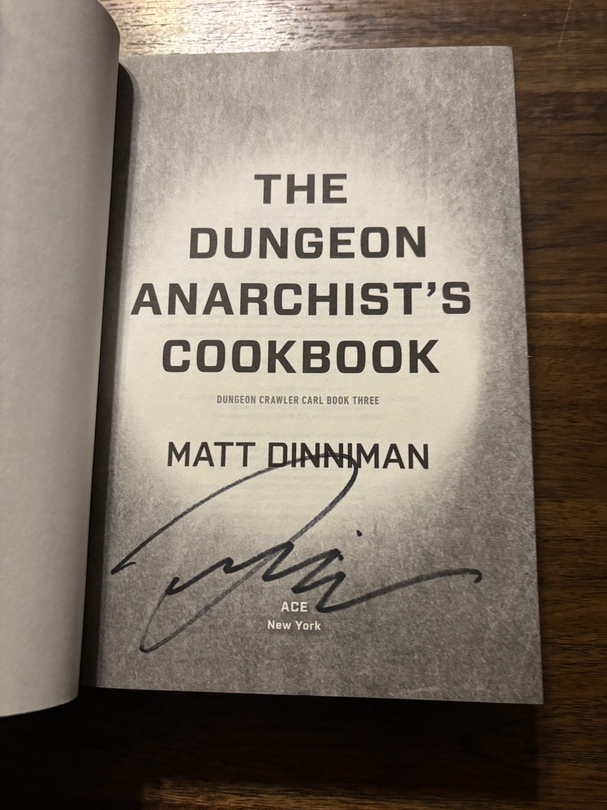 SIGNED The Dungeon Anarchist’s Cookbook Matt Dinniman 2025 HCDJ Crawler Carl