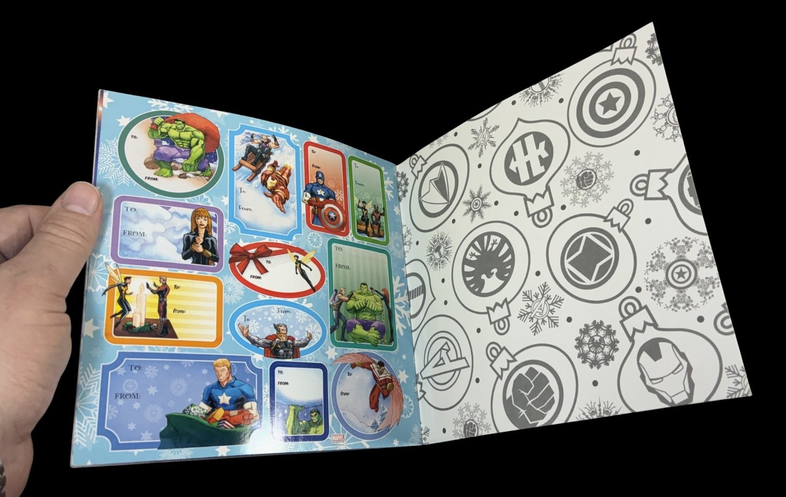 Marvel Avengers Happy Holidays! 2016 Christmas Storybook Gift Tags Disney Press