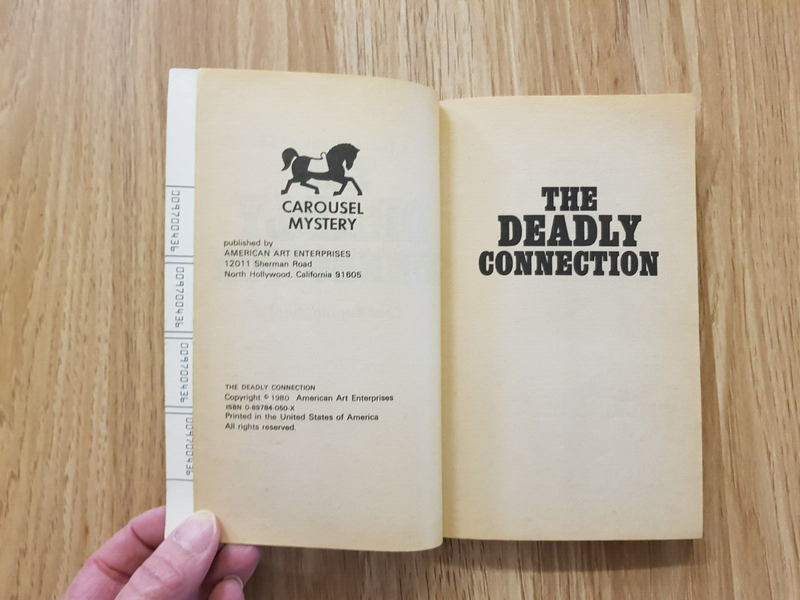 THE DEADLY CONNECTION By CHET CUNNINGHAM 1980 Carousel A TEAM THREE CASE RARE