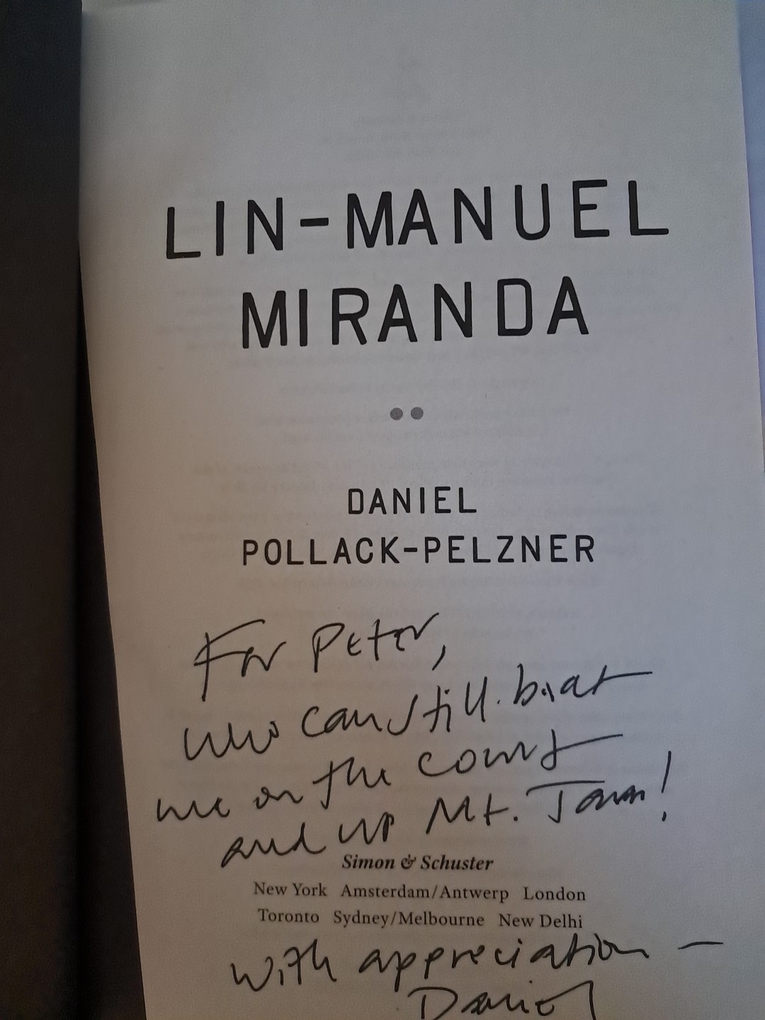 Lin-Manuel Miranda: The Education of an Artist by Daniel Pollack-Pelzner SIGNED