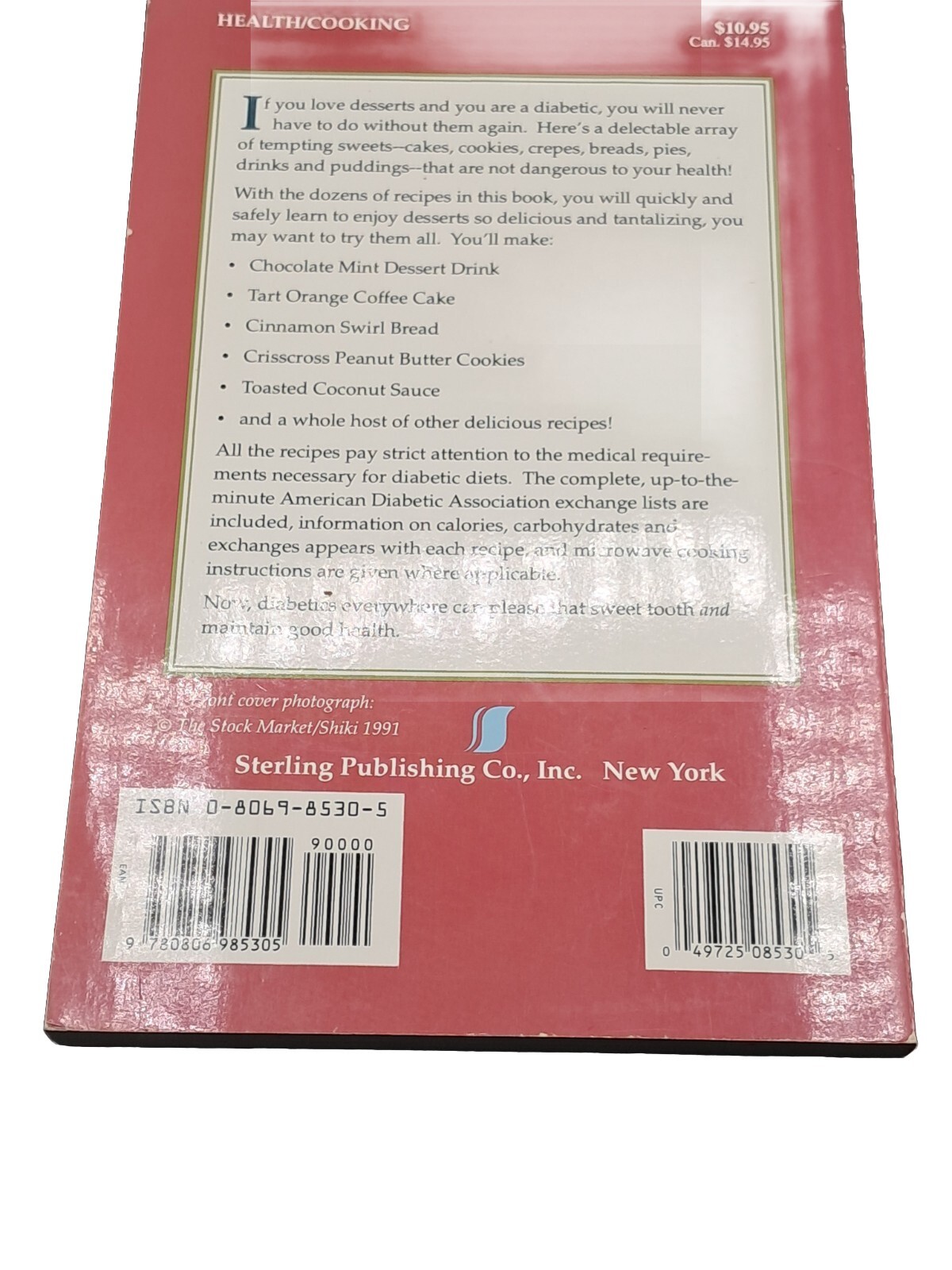 DIABETIC SWEET TOOTH COOKBOOK by MARY J. FINSAND 1993 TRADE PAPERBACK 159 PAGES