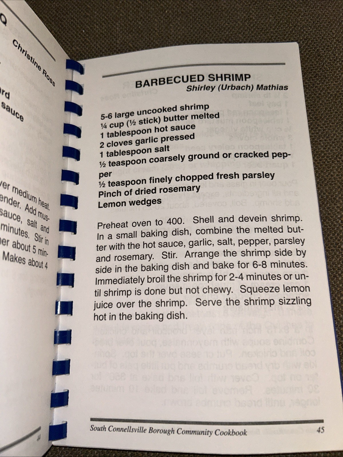 South Connellsville Community Cookbook 2011 Pennsylvania