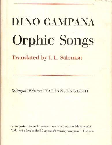 Dino Campana: Orphic Songs Salomon, I. L.