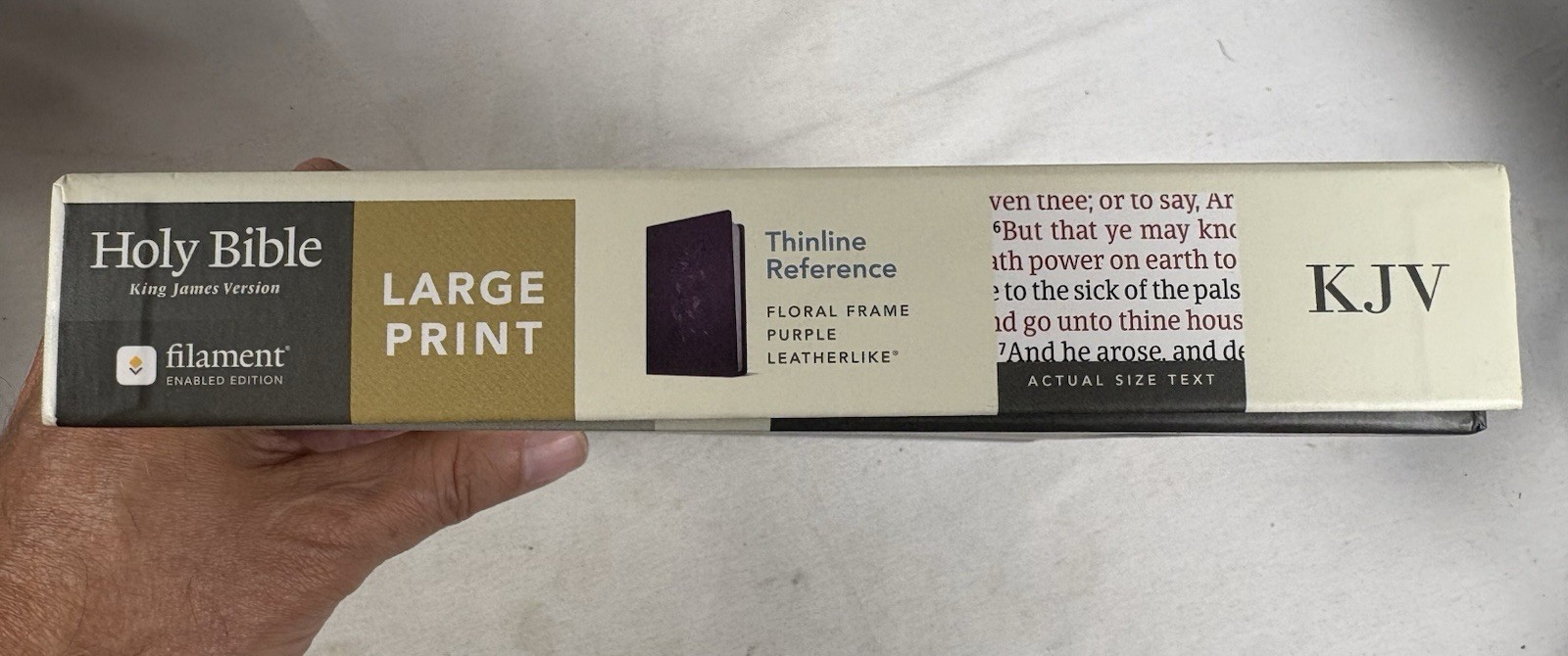 Thinline Reference Large Print KJV Bible Red Letter Filament Enabled Purple