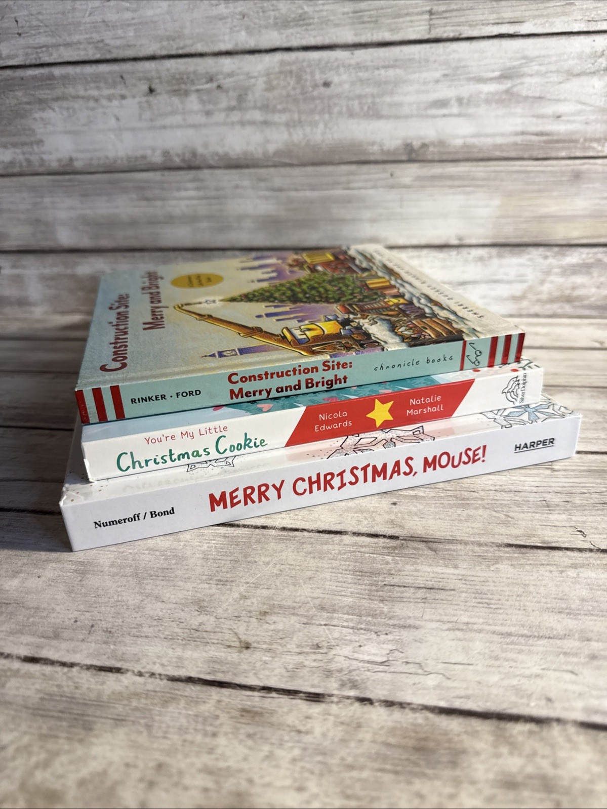 NEW! Lot Of 3 Christmas Touch Feel Experience Books Christmas Cookie + 2 More