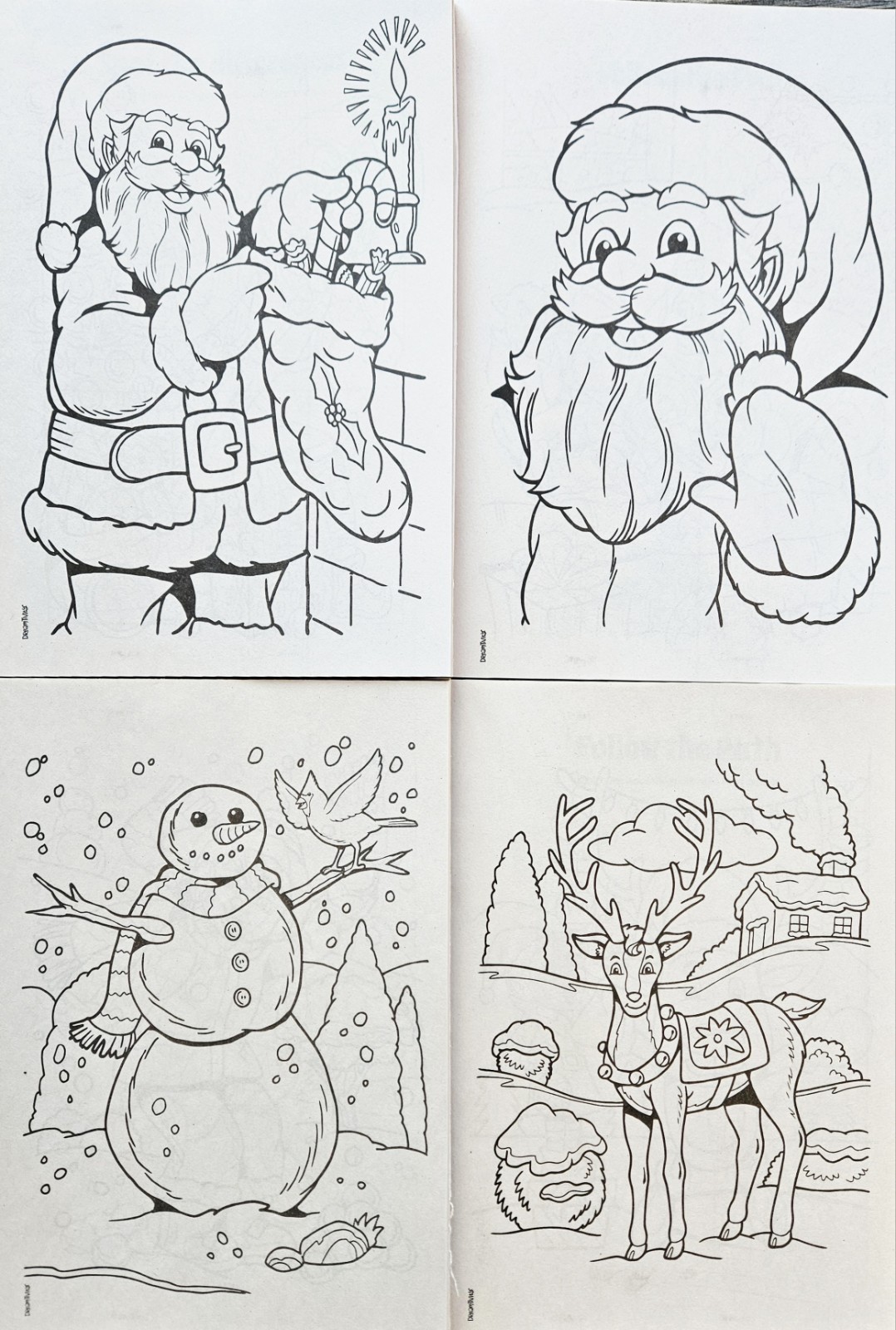Holiday Christmas Colortivity Coloring & Activity Books Set Of 4 Brand New