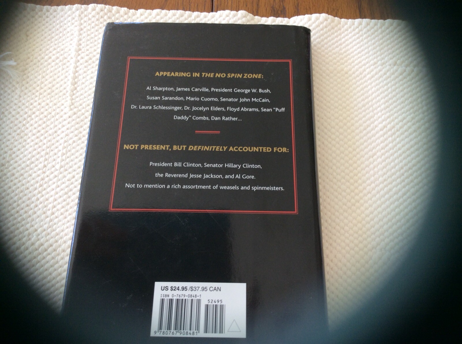 Bill O’Reilly “The No Spin Zone” Hardcover Signed Brand New