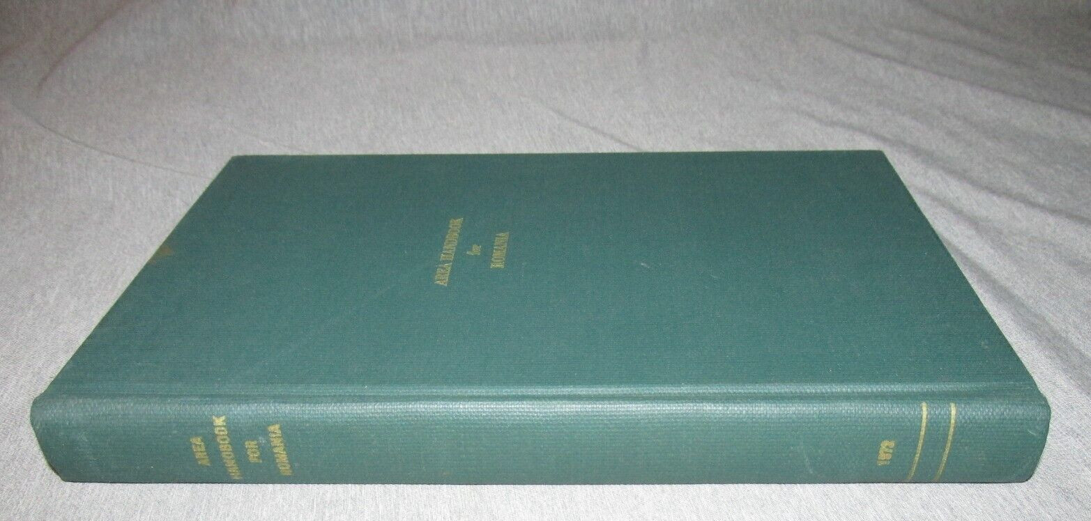 AREA HANDBOOK FOR ROMANIA 1972 DA PAM 550-160 Hardback