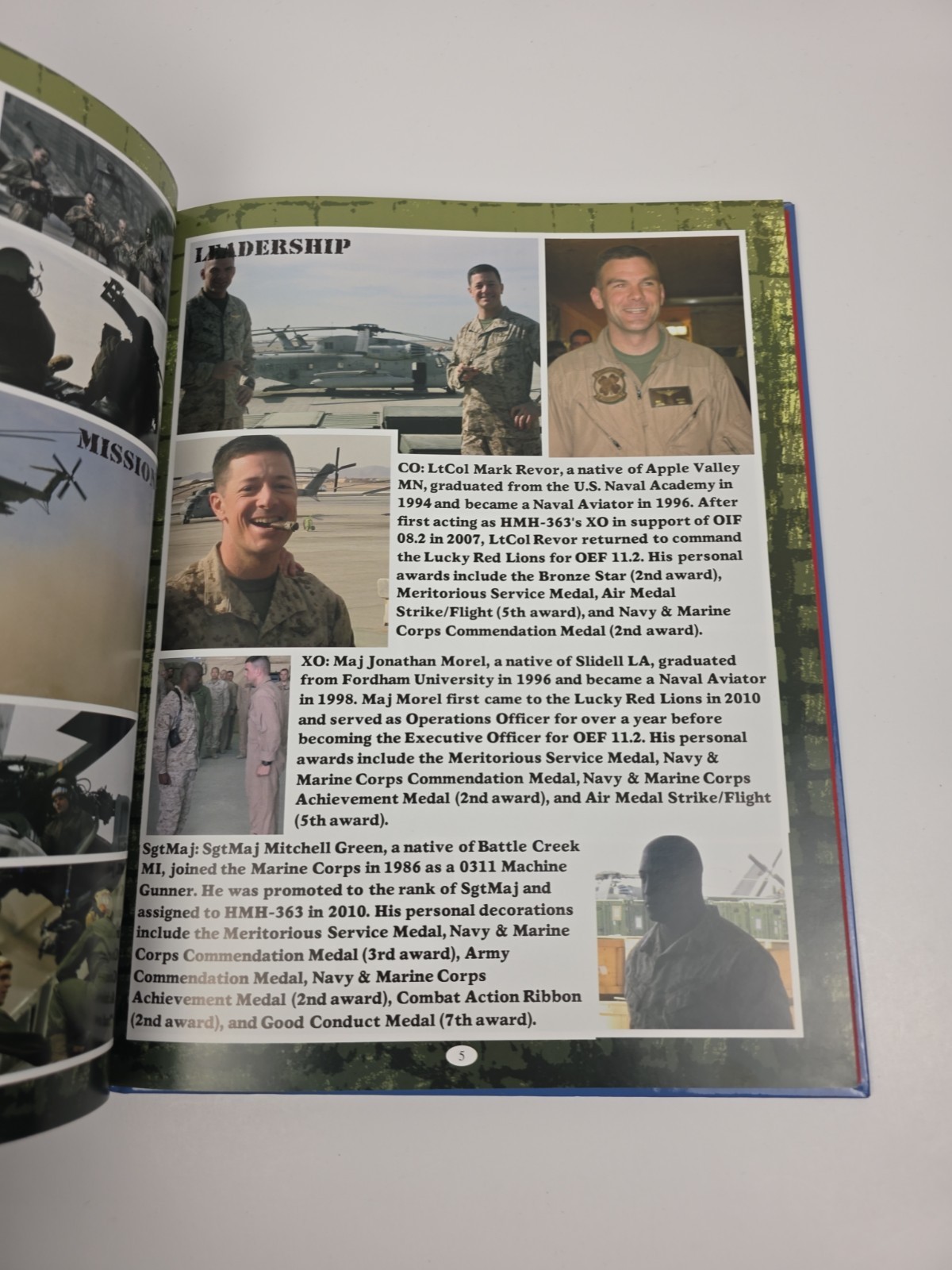 HMH-363 Lucky Red Lions Irontail OEF 11.2 Book Rare (Read Description)