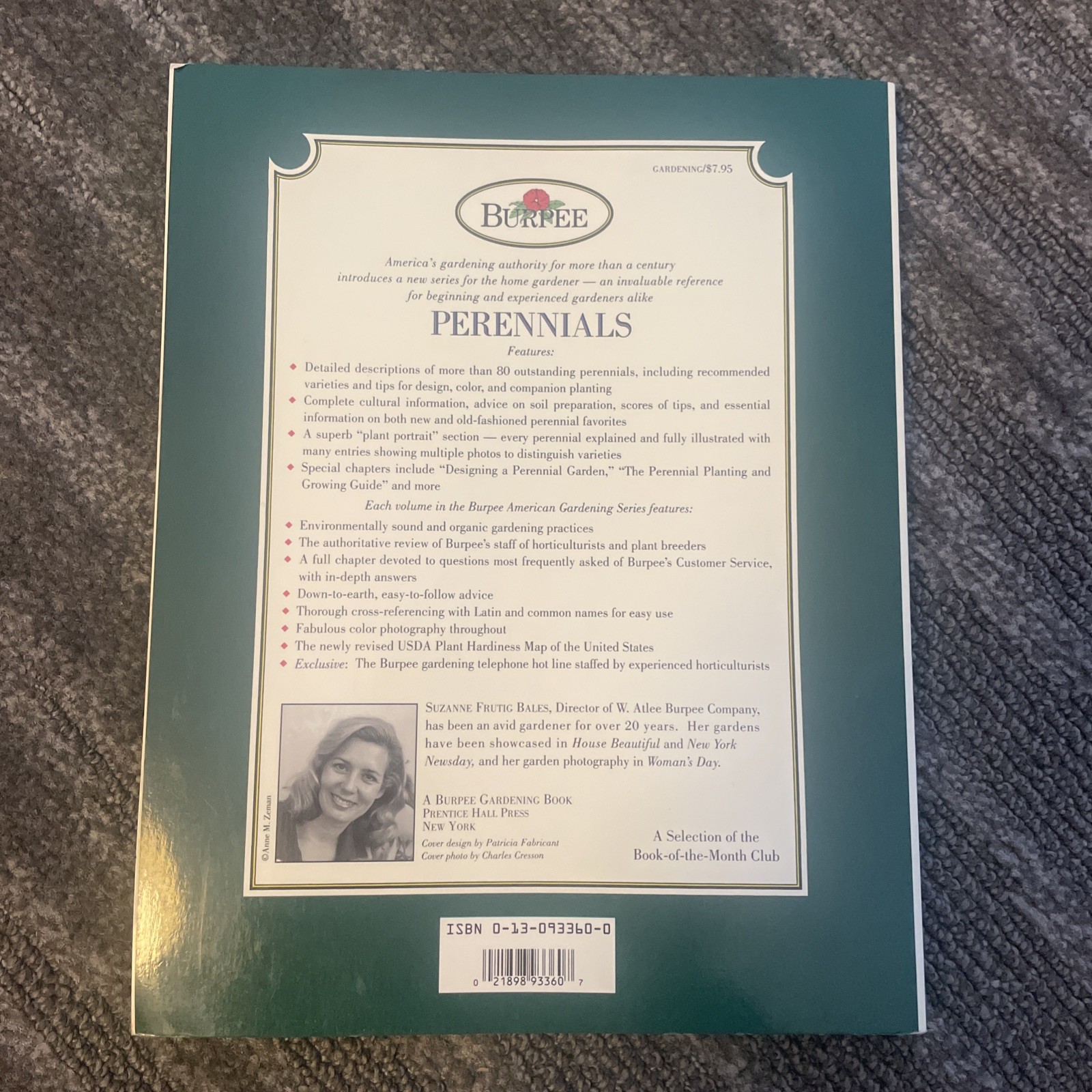 1991 PERENNIALS Burpee American Gardening Series by Suzanne F. Bales