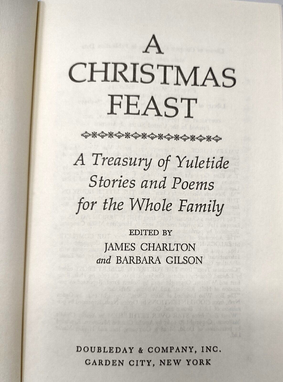 James Charlton Book A Christmas Feast: A Treasury of Yuletide Stories and Poems