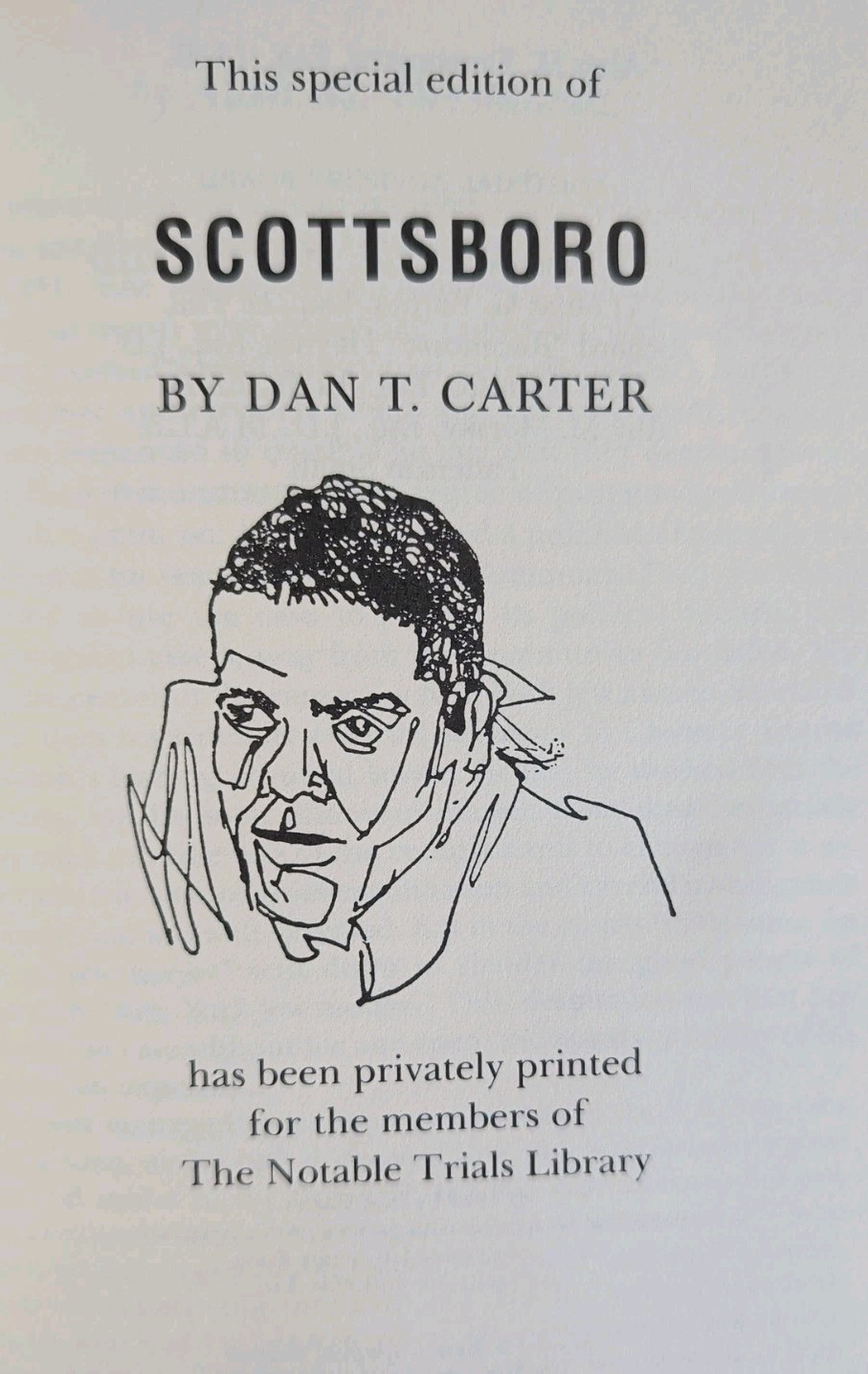 Scottsboro by Dan T. Carter 2000 Hardcover 1/4 Leather, Notable Trials Library