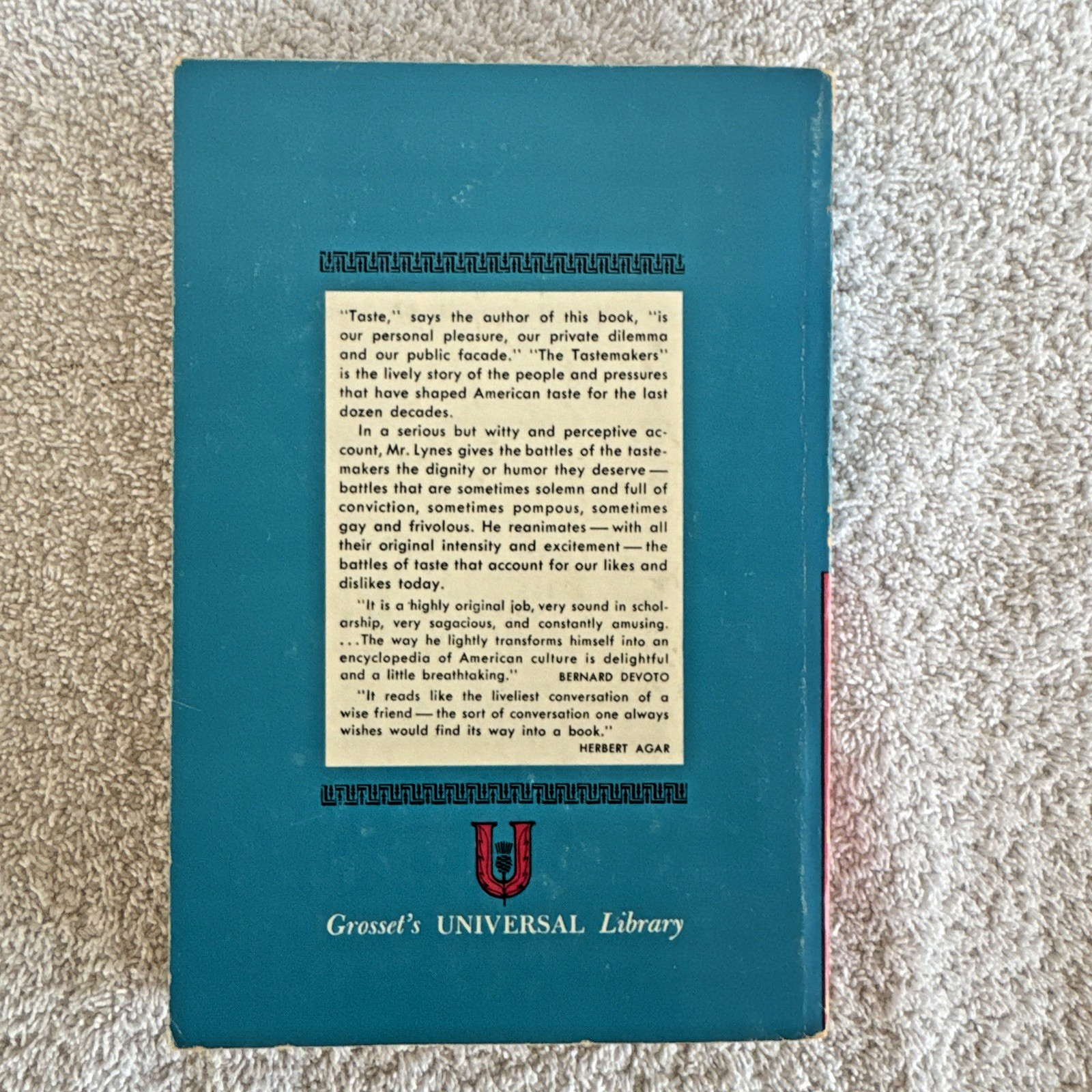 The Tastemakers By Russell Lynes 1954 Paperback Grosset’s Universal Library Vtg