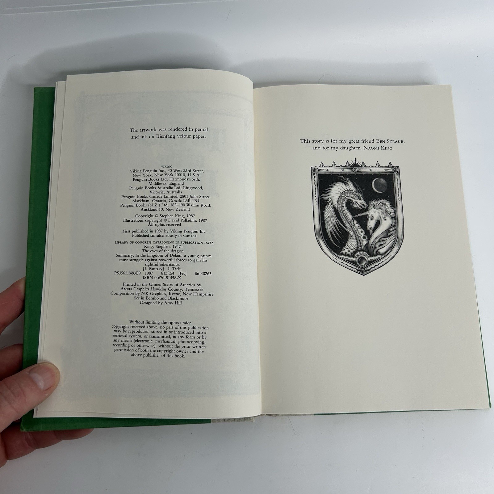 Stephen King The Eyes Of The Dragon Hardcover 1987 1st Edition 1st Printing