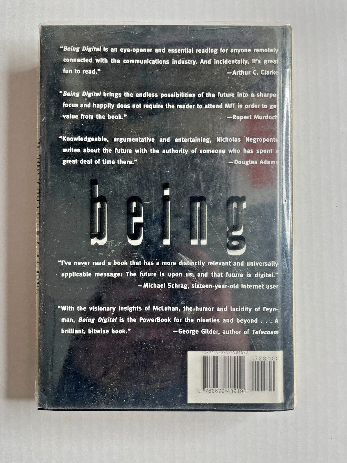 Being Digital by Nicholas Negroponte (1995, Hardcover)