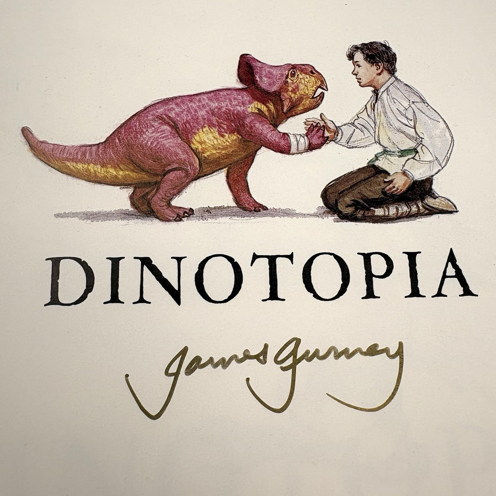 SIGNED! 1992 First Edition Dinotopia: A Land Apart from Time James Gurney Book