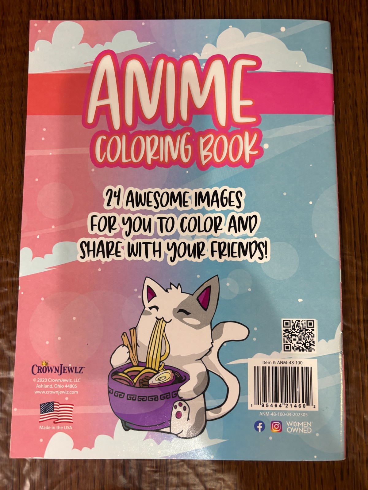 Crown Jewlz Anime Kawaii Themed Coloring Book
