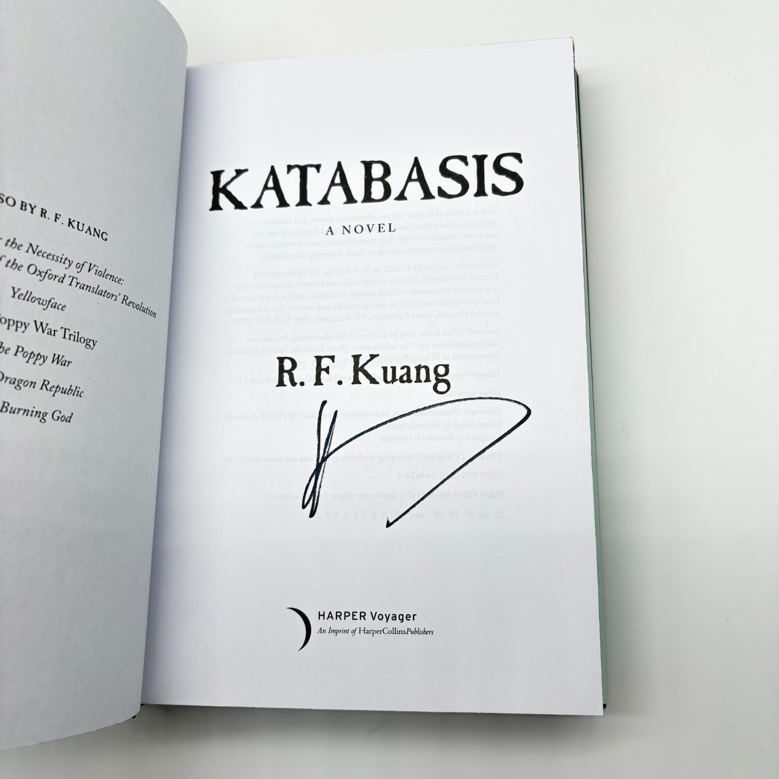 SIGNED R.F. Kuang Katabasis Deluxe Limited Edition HANDSIGNED
