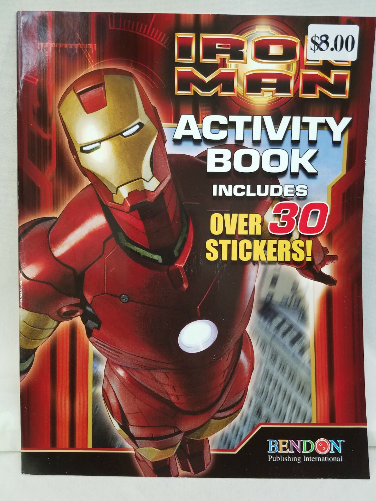 Marvel Iron Man Activity Book Includes 30 Stickers 2008 Bendon Publishing