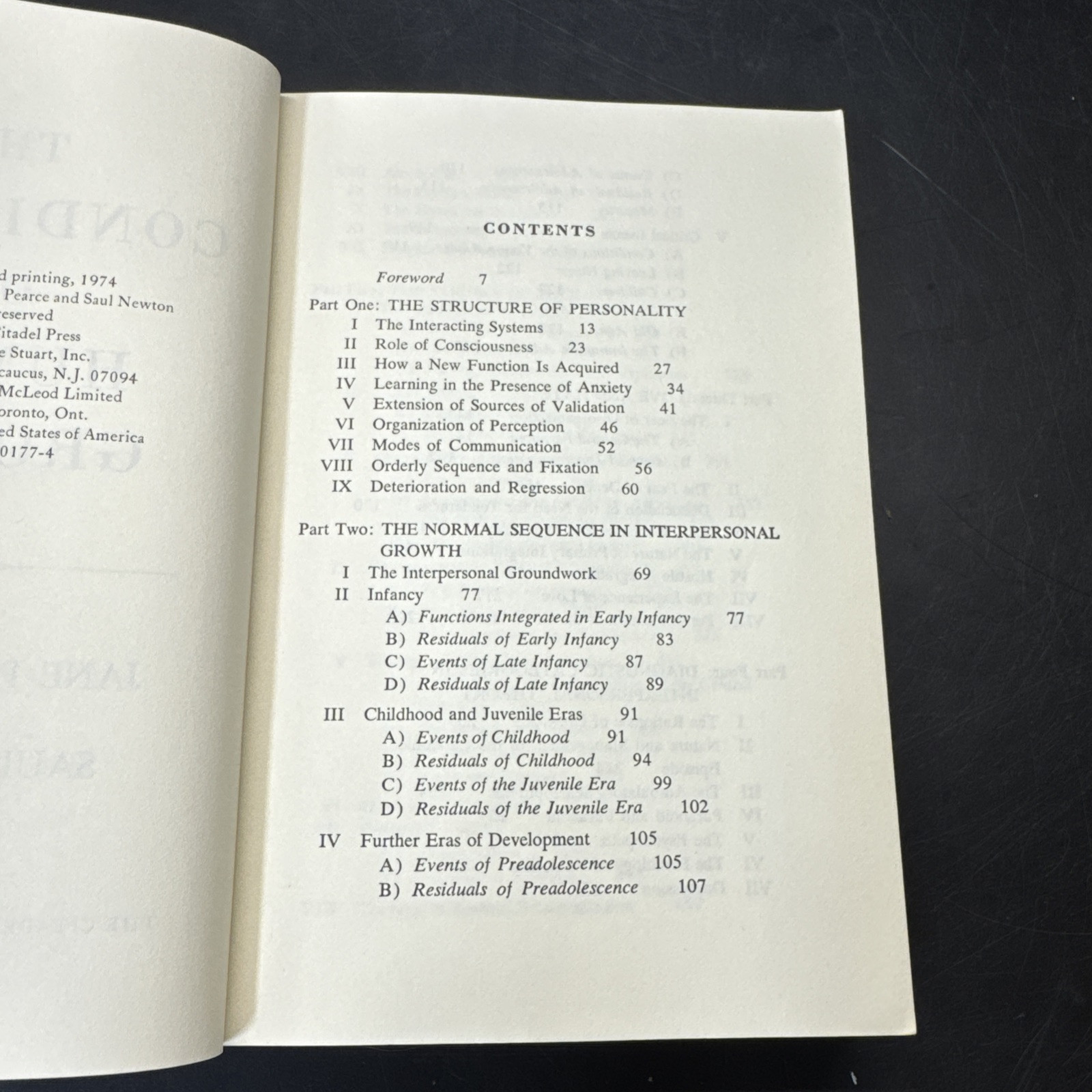 The Conditions of Human Growth By Jane Pearce / Saul Newton (1974)