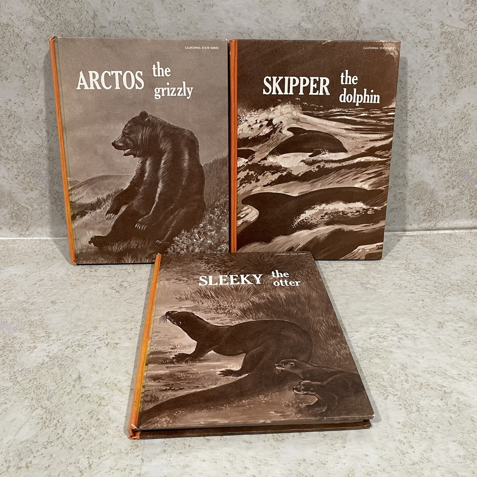 Lot of 3 California State Series Wildlife Adventure Books Hardcover 1969