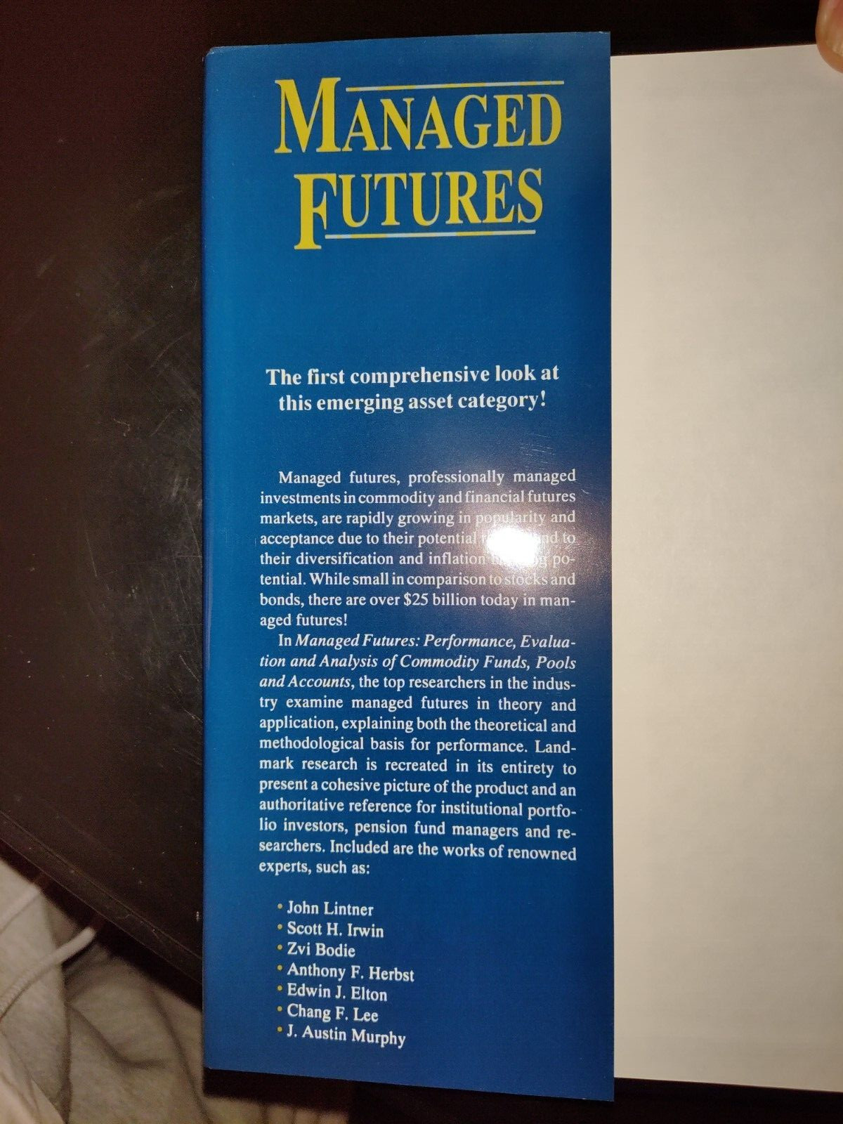 Managed Futures by Carl C. Peters 1992 HCDJ Signed to Victor Sperandeo