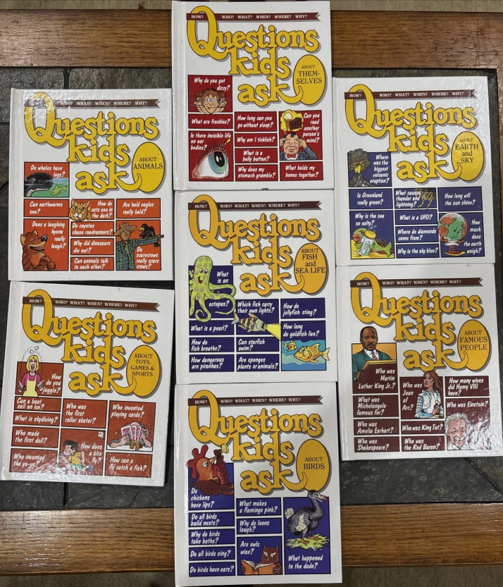 Questions Kids Ask 28 Volume Hardcover Set by Grolier 1989 COMPLETE SET 1-28