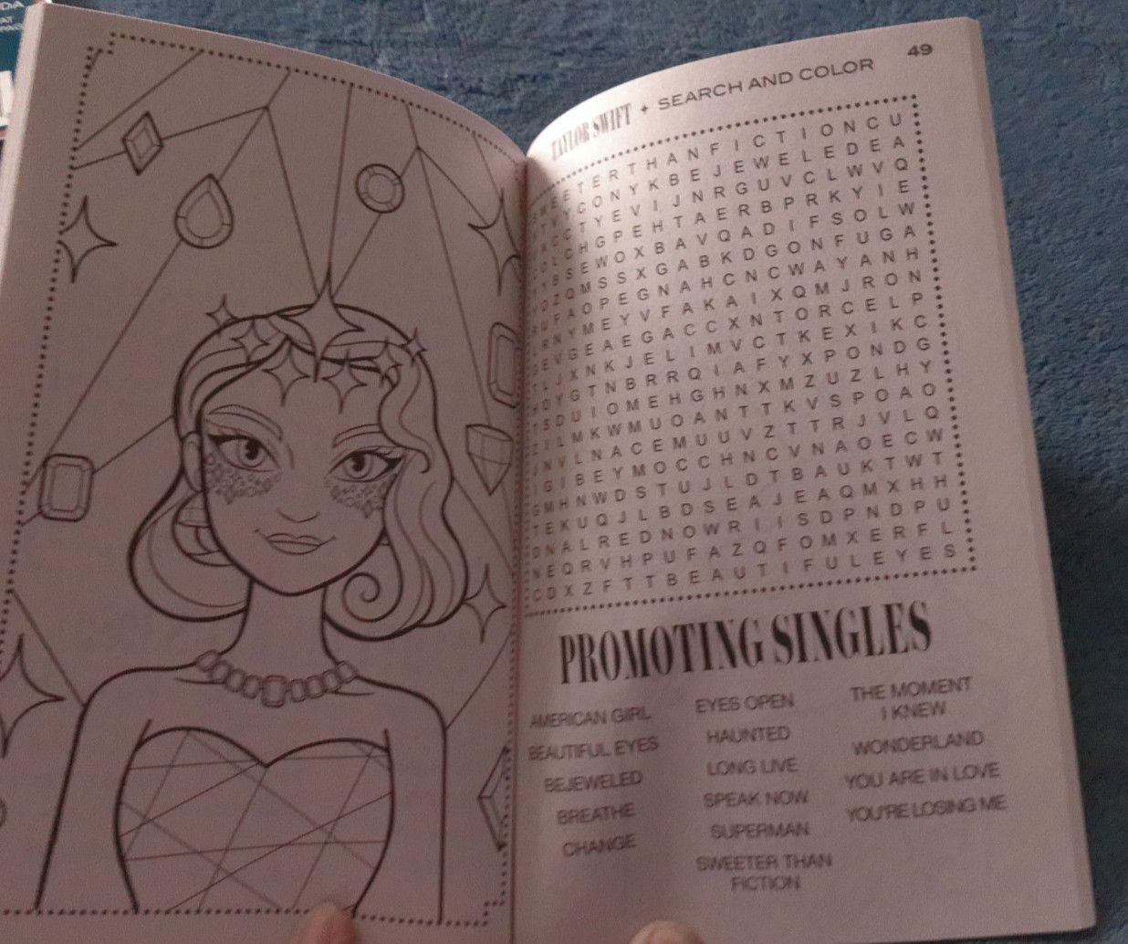 Taylor Swift Word Search & Color Book by DreamTivity- Brand New!!