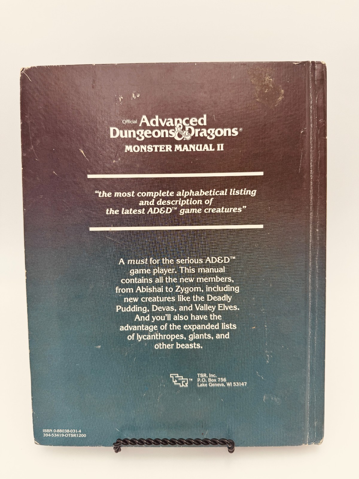 Advanced Dungeons and Dragons AD&D: Monster Manual II 1st Edition #2016 TSR