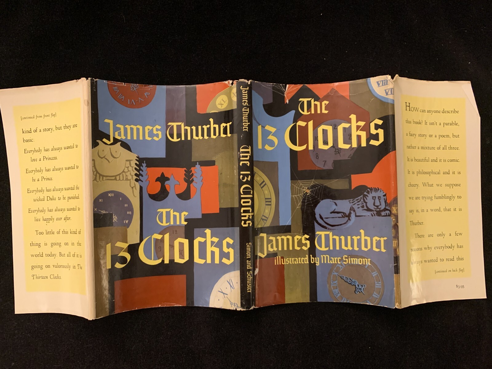 1st edition, 10th printing! The 13 Clocks by James Thurber 1950 HCDJ Very good