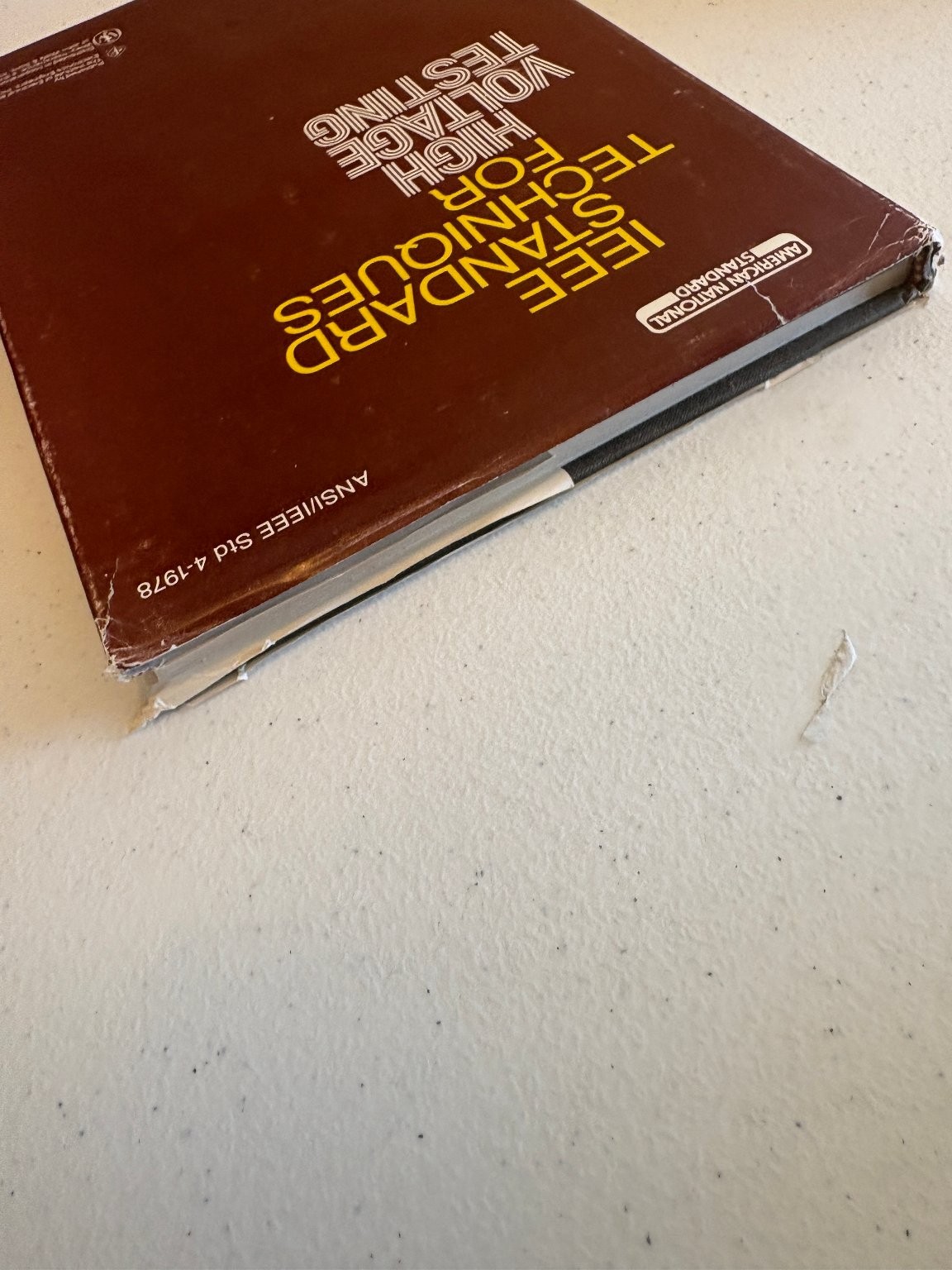 IEEE Standard Techniques for High Voltage Testing 1978 Sixth Edition Hardcover