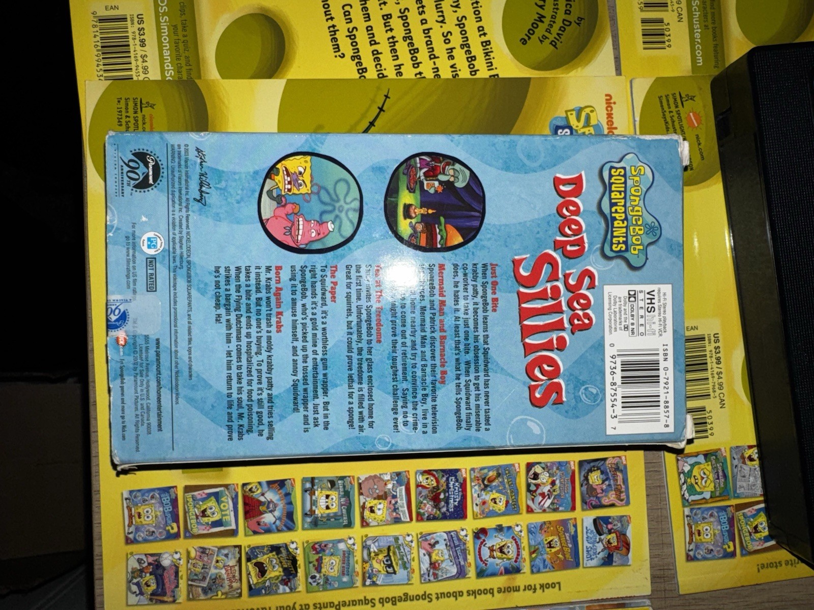 SpongeBob SquarePants Childrens Books Lot VHS Tape