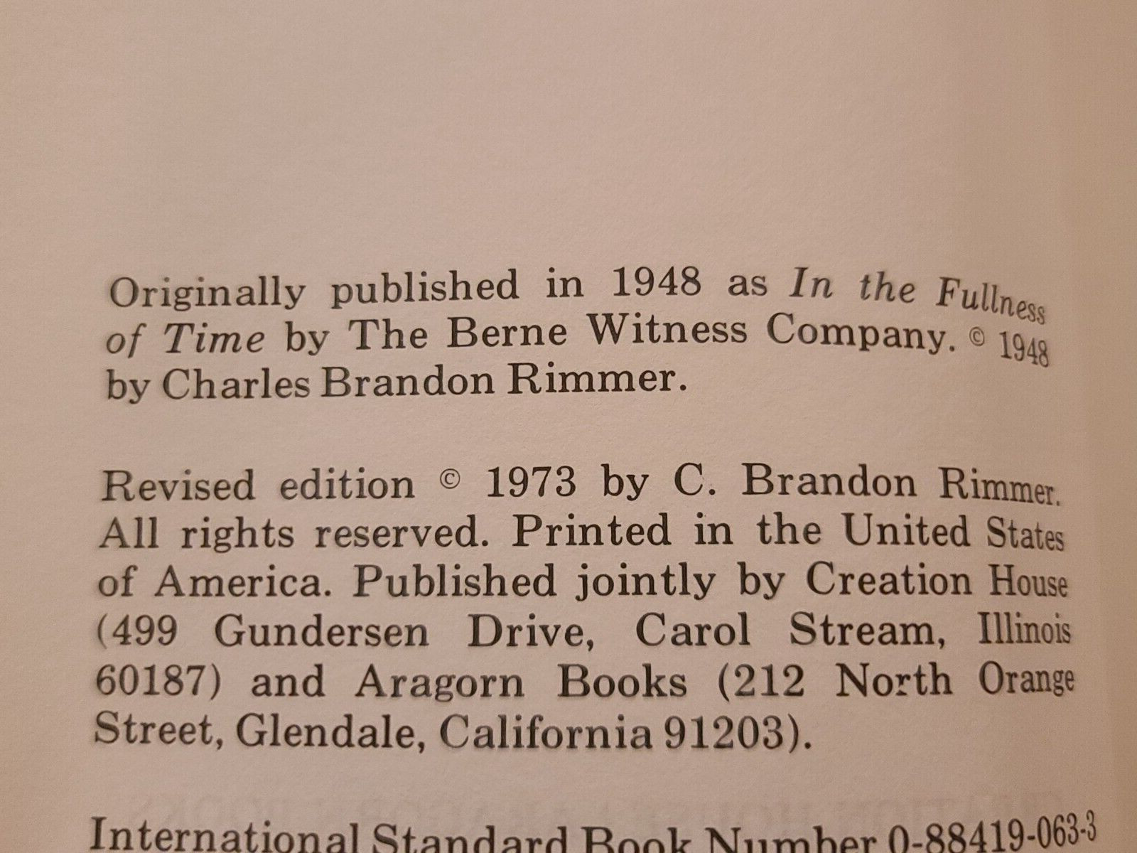 Harry by C. Brandon Rimmer 1973 HCDJ