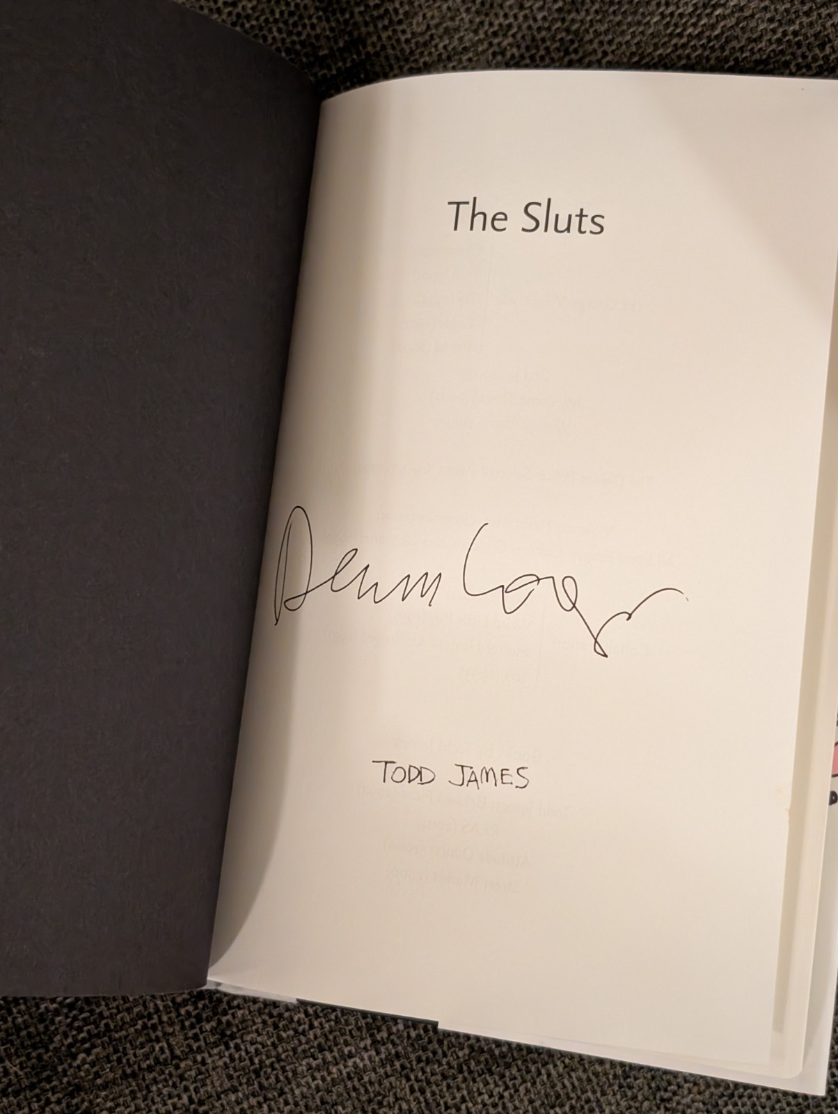 Dennis Cooper The Sluts HCDJ,LTD.ED. 241/550, Signed by author and illustrator