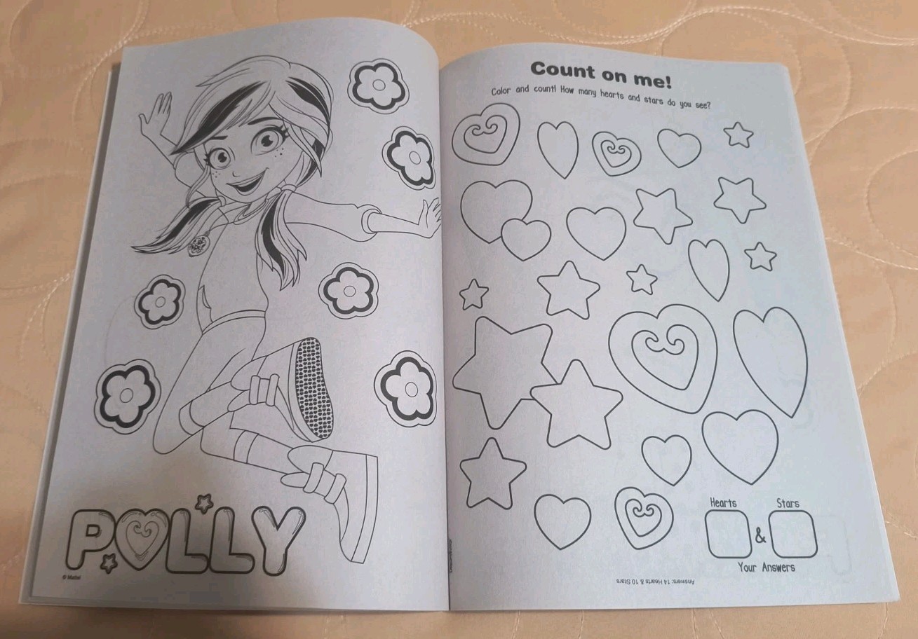Polly Pocket So Much Cute! Jumbo Coloring and Activity Book Tear/Share Pages🆕