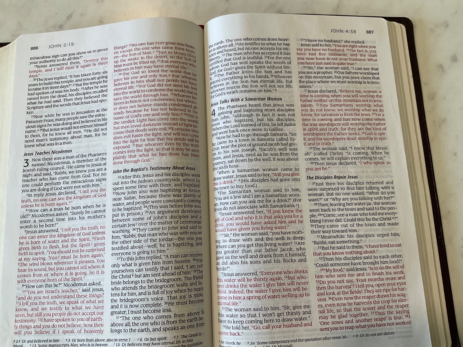Bible NIV 1984 Thinline Burgundy Bonded Leather Sewn Binding Good Condition