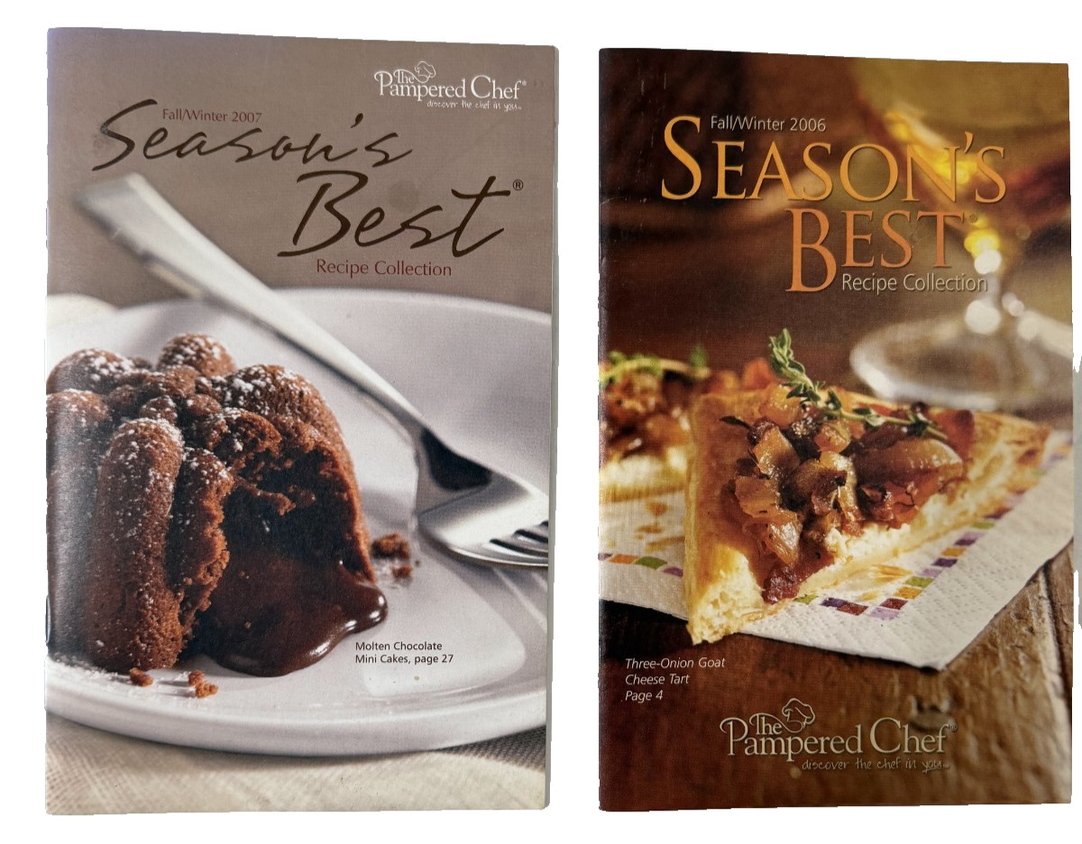 Pampered Chef Season’s Best Recipe Collection Books Lot 17 1995 2000-2008 2013